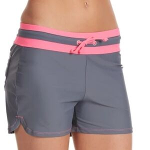 FREE Country Pink Gray  Drawstring  Athletic Sport Swim Shorts XXL